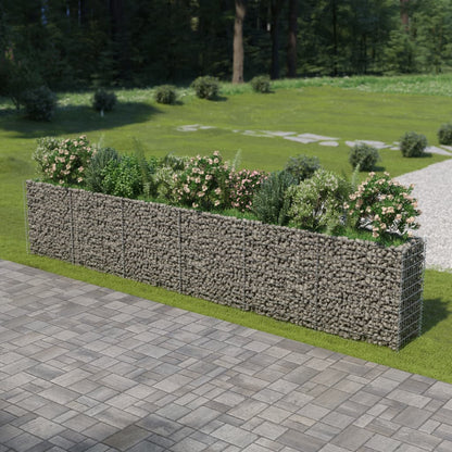 Gabionen-Hochbeet Verzinkter Stahl 540×50×100 cm - Pazzar.ch