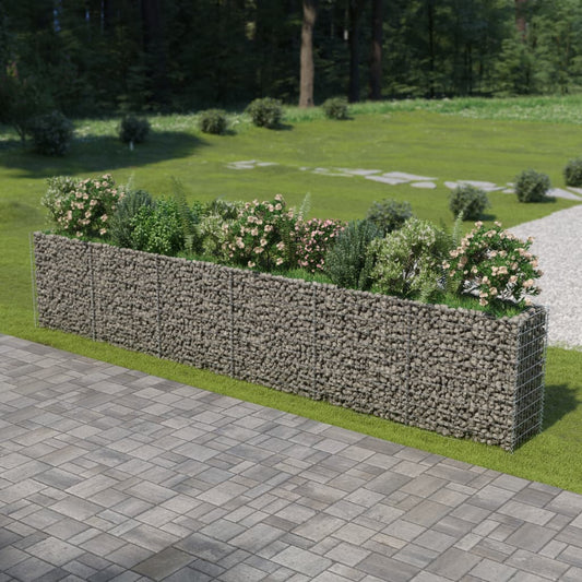 Gabionen-Hochbeet Verzinkter Stahl 540×50×100 cm - Pazzar.ch