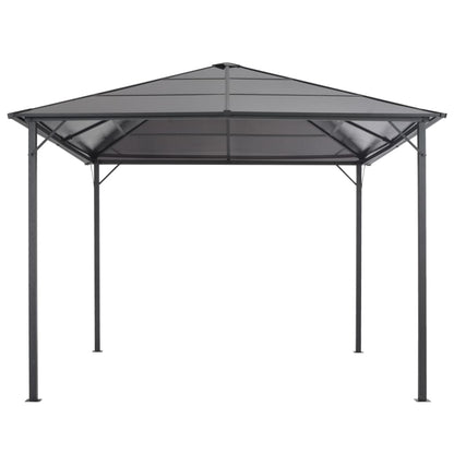 Gartenpavillon mit Dach Aluminium 3×3 m  Schwarz - Pazzar.ch