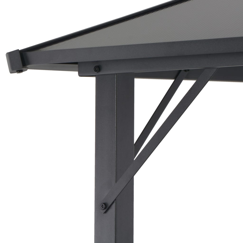 Gartenpavillon mit Dach Aluminium 3×3 m  Schwarz - Pazzar.ch