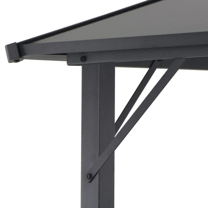 Gartenpavillon mit Dach Aluminium 3×3 m  Schwarz - Pazzar.ch