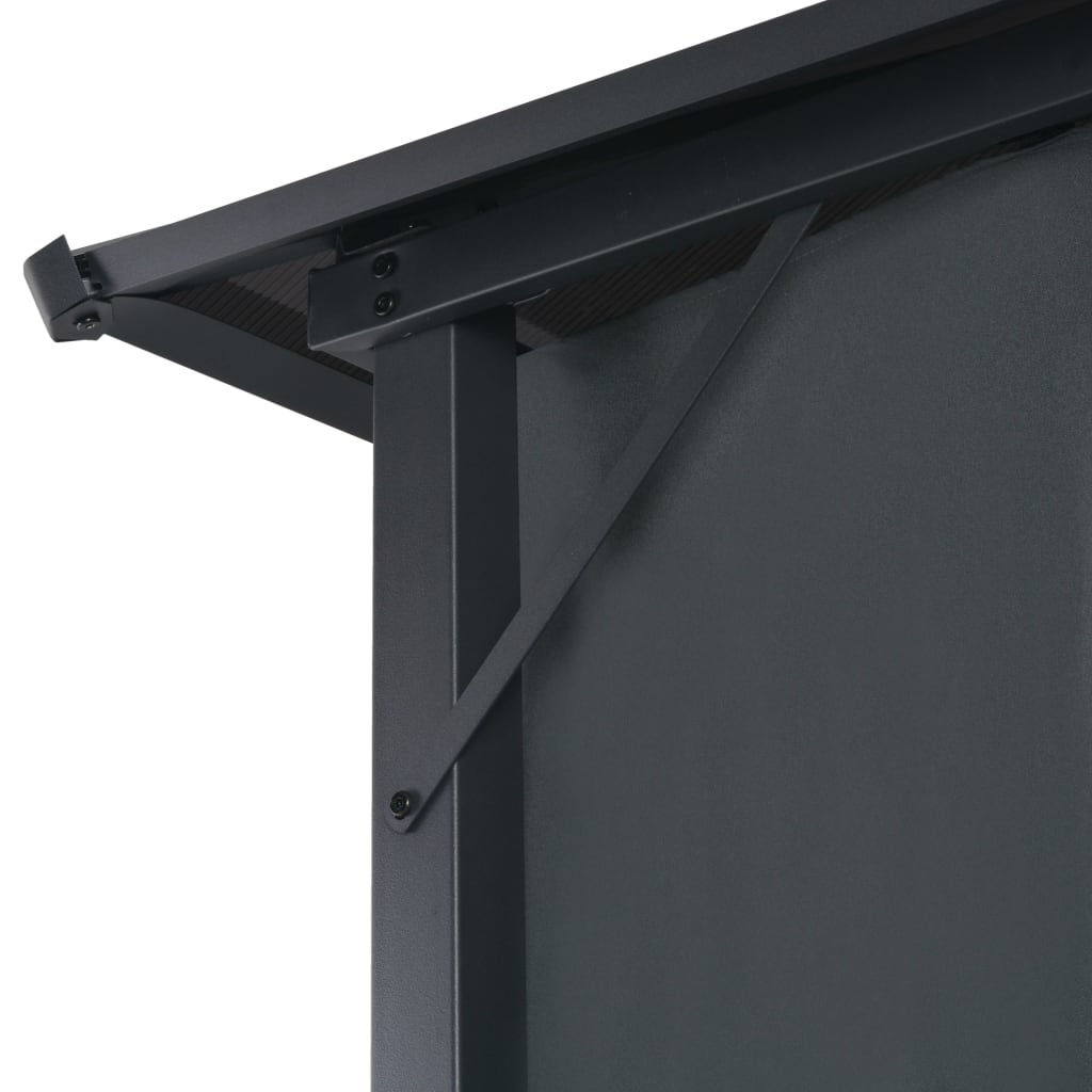 Gartenpavillon mit Vorhang Aluminium 4×3×2,6 m  Schwarz - Pazzar.ch