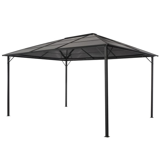 Gartenpavillon mit Dach Aluminium 4×3×2,6 m Schwarz - Pazzar.ch