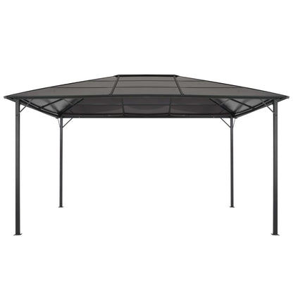 Gartenpavillon mit Dach Aluminium 4×3×2,6 m Schwarz - Pazzar.ch
