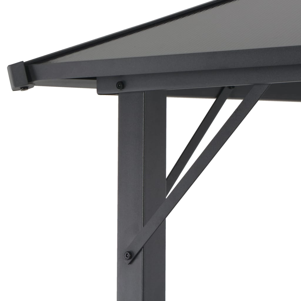 Gartenpavillon mit Dach Aluminium 4×3×2,6 m Schwarz - Pazzar.ch
