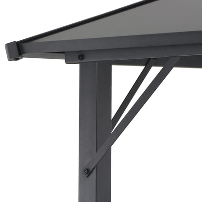 Gartenpavillon mit Dach Aluminium 4×3×2,6 m Schwarz - Pazzar.ch