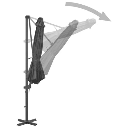 Ampelschirm mit Aluminium-Mast Anthrazit 300 cm - Pazzar.ch