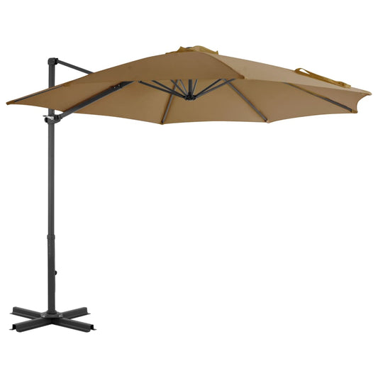 Ampelschirm mit Aluminium-Mast Taupe 300 cm - Pazzar.ch