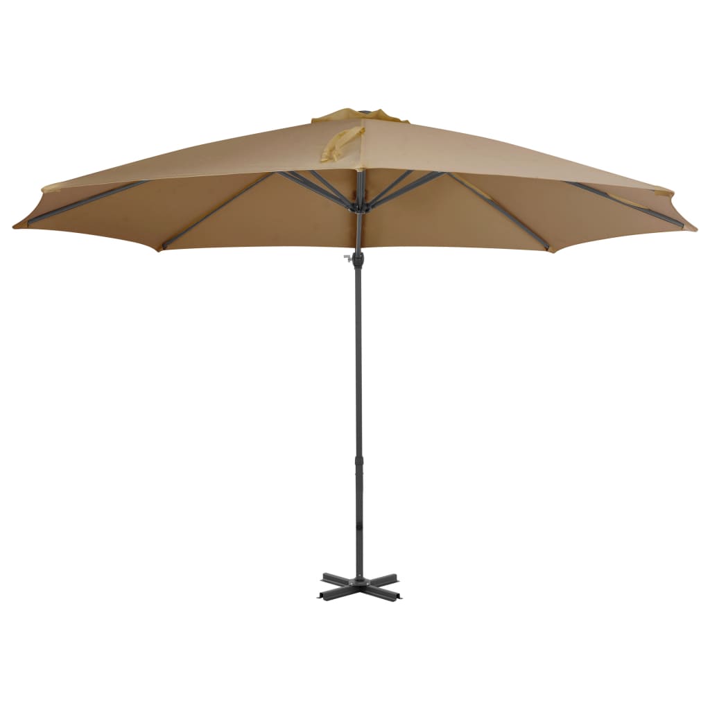 Ampelschirm mit Aluminium-Mast Taupe 300 cm - Pazzar.ch