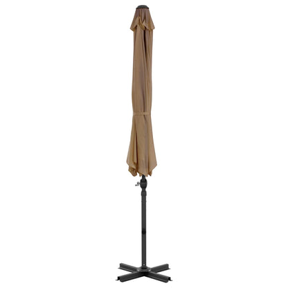 Ampelschirm mit Aluminium-Mast Taupe 300 cm - Pazzar.ch