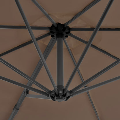 Ampelschirm mit Aluminium-Mast Taupe 300 cm - Pazzar.ch