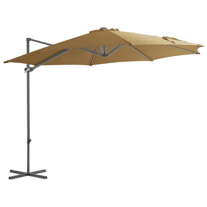 Ampelschirm mit Stahlmast Taupe 300 cm - Pazzar.ch