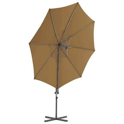 Ampelschirm mit Stahlmast Taupe 300 cm - Pazzar.ch