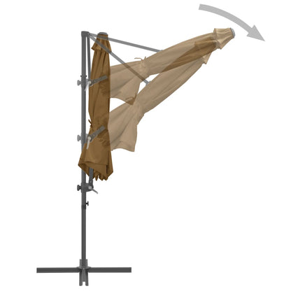 Ampelschirm mit Stahlmast Taupe 300 cm - Pazzar.ch