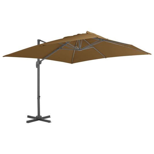 Ampelschirm mit Aluminium-Mast Taupe 300 x 300 cm - Pazzar.ch
