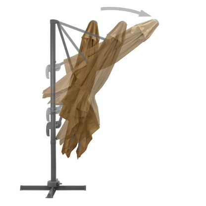 Ampelschirm mit Aluminium-Mast Taupe 300 x 300 cm - Pazzar.ch