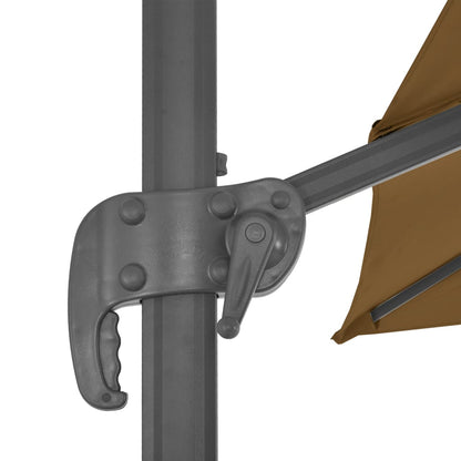 Ampelschirm mit Aluminium-Mast Taupe 300 x 300 cm - Pazzar.ch