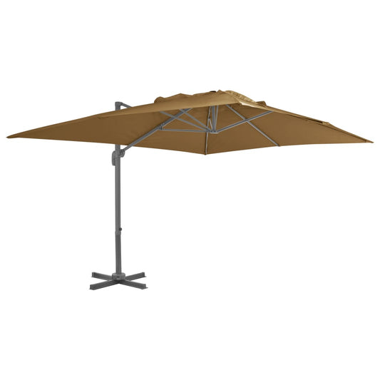 Ampelschirm mit Aluminium-Mast 400x300 cm Taupe - Pazzar.ch