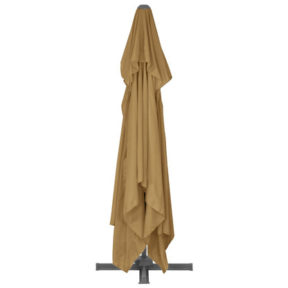 Ampelschirm mit Aluminium-Mast 400x300 cm Taupe - Pazzar.ch