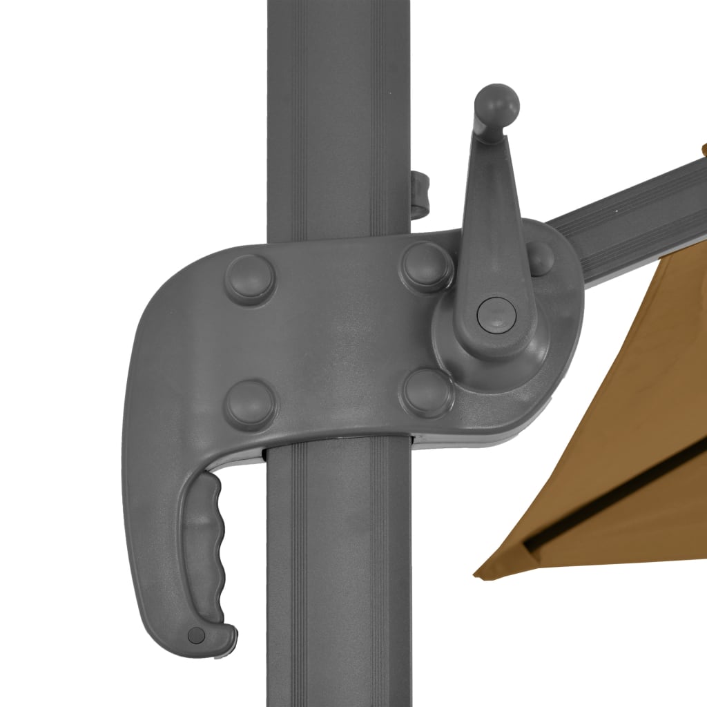 Ampelschirm mit Aluminium-Mast 400x300 cm Taupe - Pazzar.ch