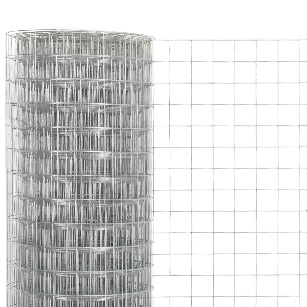 Drahtzaun Verzinkter Stahl 10x0,5 m Silbern - Pazzar.ch