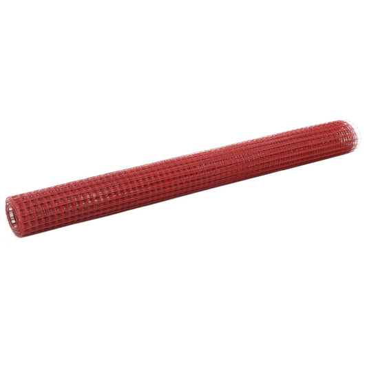 Drahtzaun Stahl mit PVC-Beschichtung 25x1,5 m Rot - Pazzar.ch