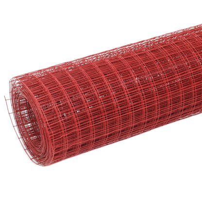 Drahtzaun Stahl mit PVC-Beschichtung 25x1,5 m Rot - Pazzar.ch