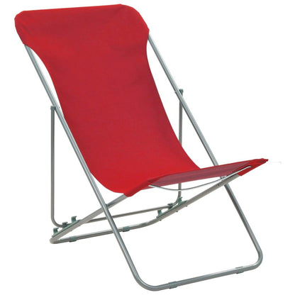 Klappbare Strandstühle 2 Stk. Stahl und Oxford-Gewebe Rot - Pazzar.ch