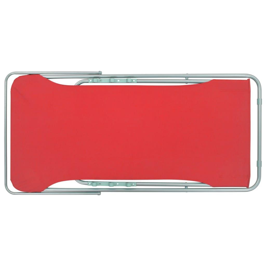 Klappbare Strandstühle 2 Stk. Stahl und Oxford-Gewebe Rot - Pazzar.ch