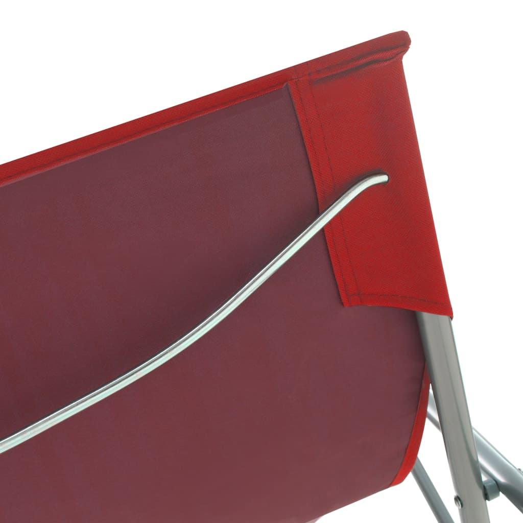 Klappbare Strandstühle 2 Stk. Stahl und Oxford-Gewebe Rot - Pazzar.ch