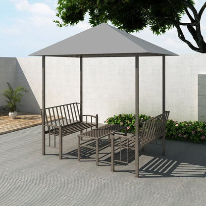 Gartenpavillon mit Tisch und Bänken 2,5x1,5x2,4 m Anthrazit - Pazzar.ch
