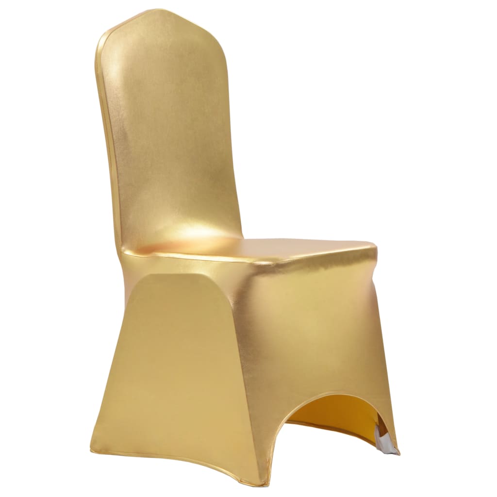 6 Stk. Stretch-Stuhlhussen Golden - Pazzar.ch