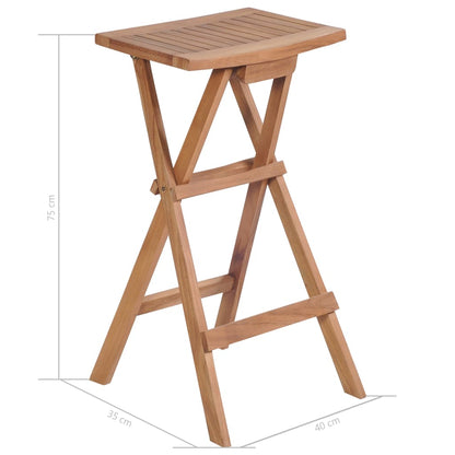Klappbare Barhocker 4 Stk. Massivholz Teak - Pazzar.ch