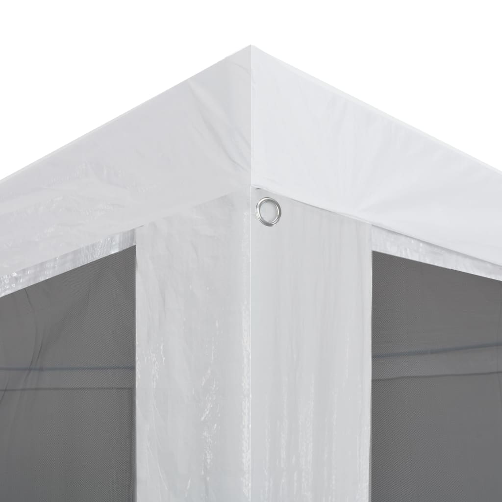 Partyzelt mit 8 Mesh-Seitenwänden 9 x 3 m