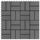 Terrassenfliesen 11 Stück WPC 30 x 30 cm 1 qm Grau