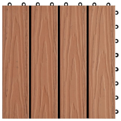 Terrassenfliesen 11Stk. Tief Geprägt WPC 30x30cm 1 qm Hellbraun - Pazzar.ch