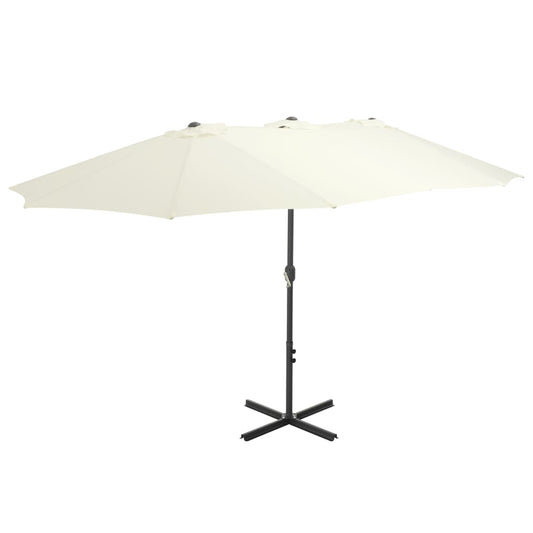 Sonnenschirm mit Aluminium-Mast 460 x 270 cm Sand - Pazzar.ch