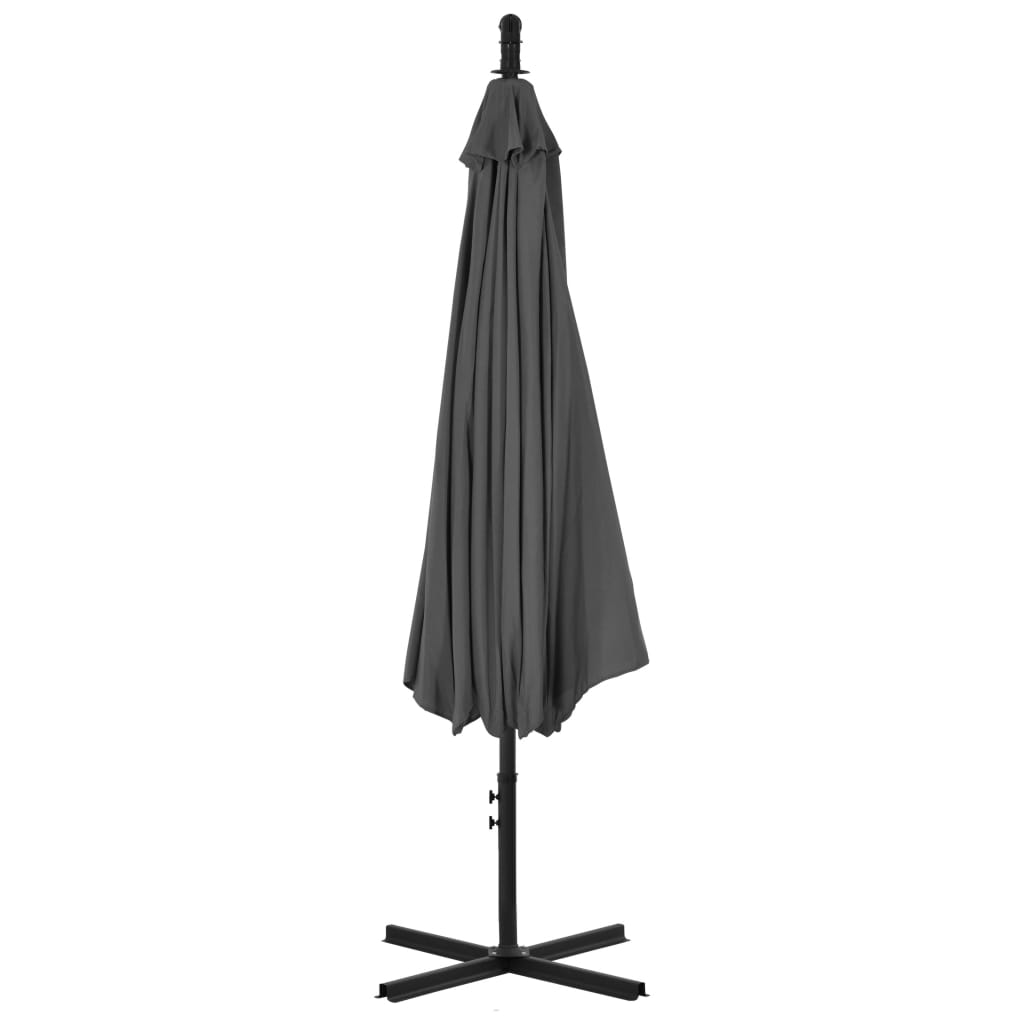 Ampelschirm mit Stahlmast 300 cm Anthrazit - Pazzar.ch