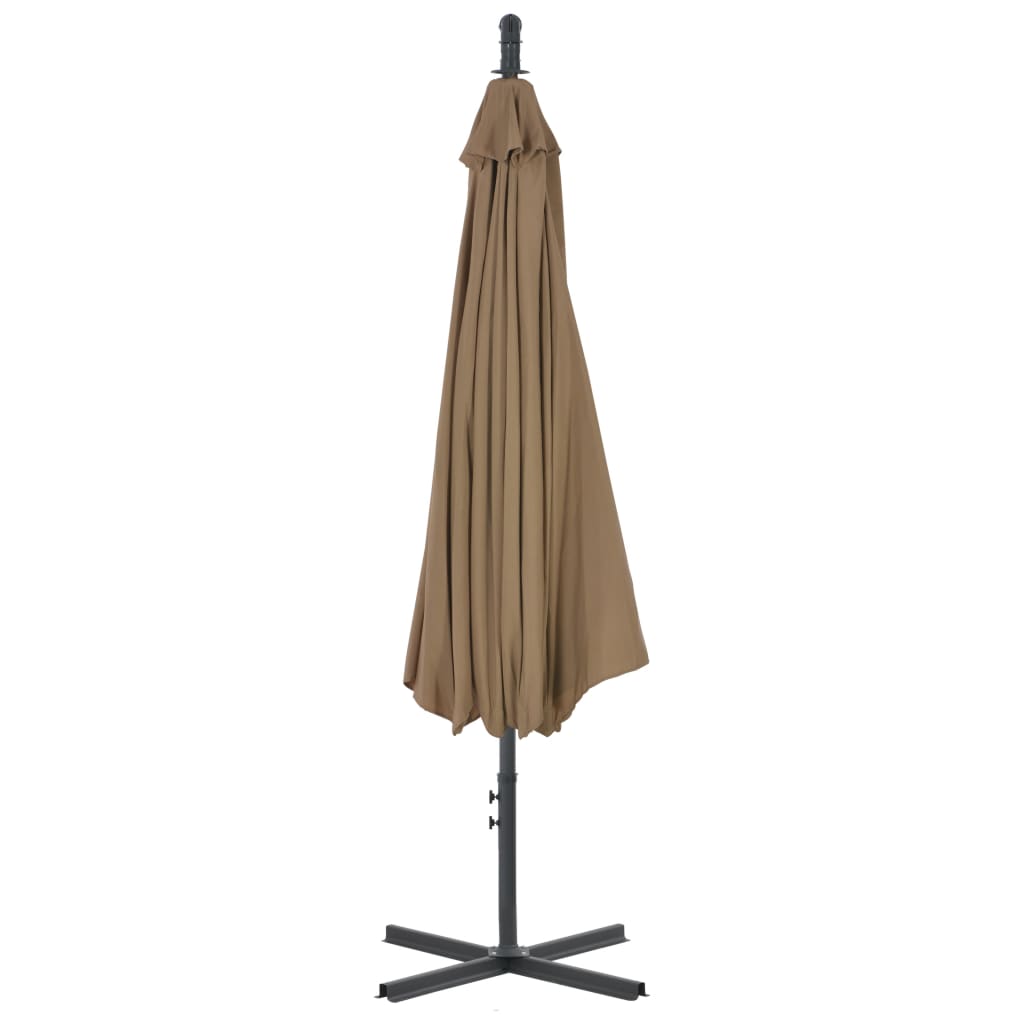 Ampelschirm mit Stahlmast 300 cm Taupe - Pazzar.ch