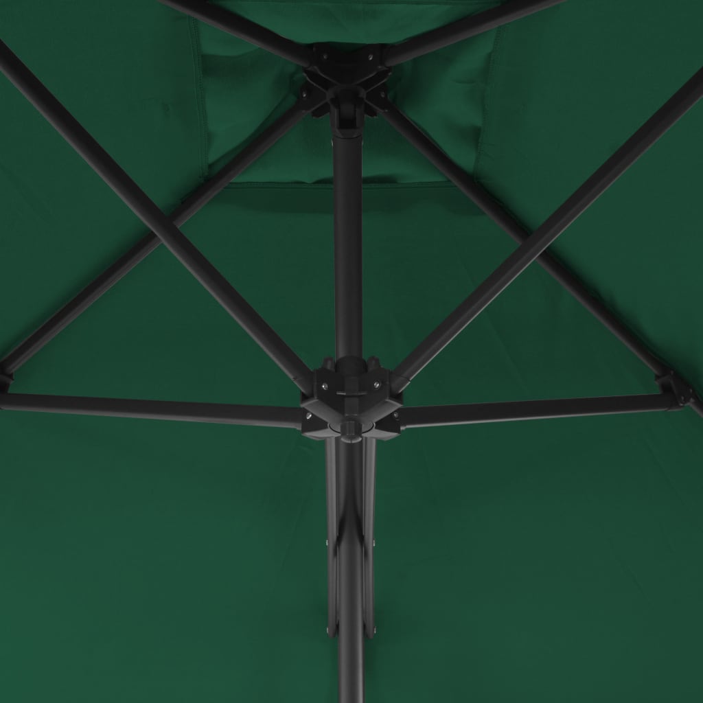 Sonnenschirm mit Stahl-Mast 250x250 cm Grün