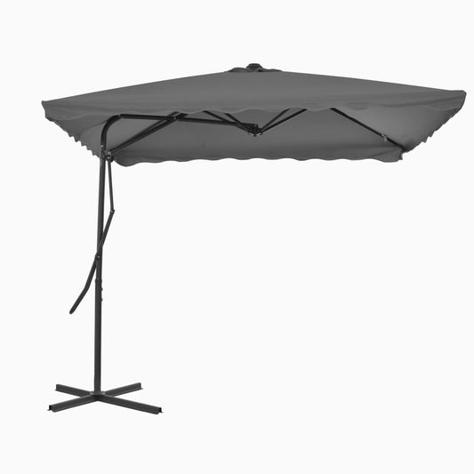 Sonnenschirm mit Stahl-Mast 250×250 cm Anthrazit - Pazzar.ch