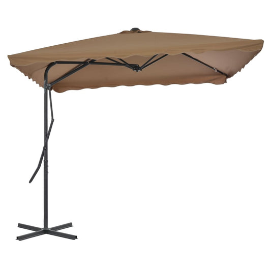Sonnenschirm mit Stahlmast 250 x 250 cm Taupe - Pazzar.ch