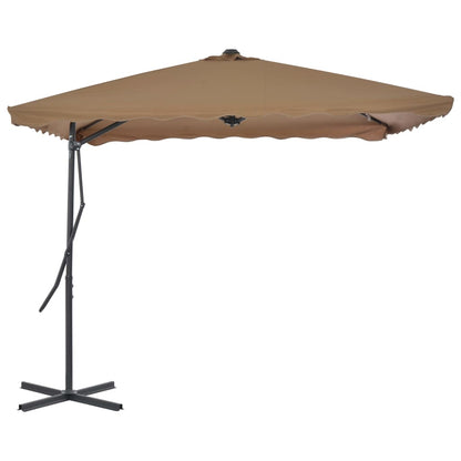 Sonnenschirm mit Stahlmast 250 x 250 cm Taupe - Pazzar.ch