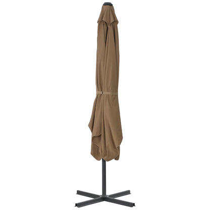 Sonnenschirm mit Stahlmast 250 x 250 cm Taupe - Pazzar.ch