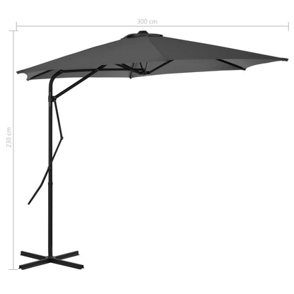 Sonnenschirm mit Stahlmast 300 cm Anthrazit - Pazzar.ch
