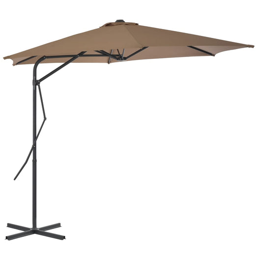 Sonnenschirm mit Stahlmast 300 cm Taupe - Pazzar.ch