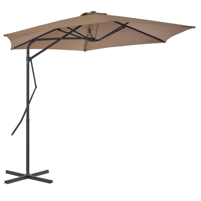 Sonnenschirm mit Stahlmast 300 cm Taupe - Pazzar.ch