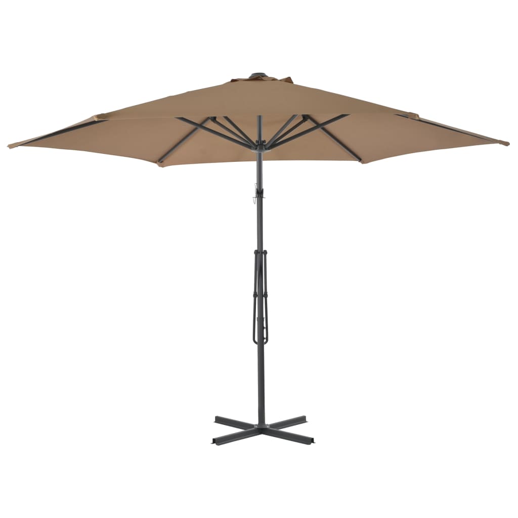 Sonnenschirm mit Stahlmast 300 cm Taupe - Pazzar.ch