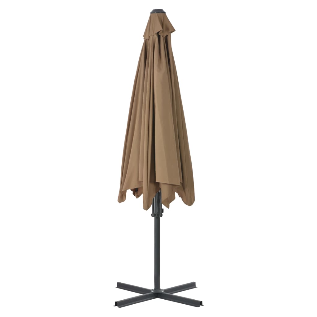 Sonnenschirm mit Stahlmast 300 cm Taupe - Pazzar.ch