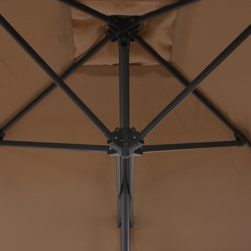 Sonnenschirm mit Stahlmast 300 cm Taupe - Pazzar.ch